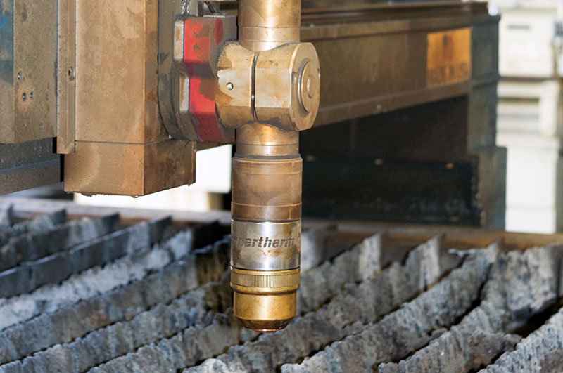 image of our hypertherm plasma cutter head